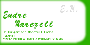 endre marczell business card